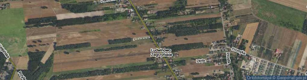 Zdjęcie satelitarne Ludwinowo Zegrzyńskie ul.